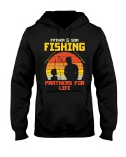 Father Son Fishing Partners For Life Retro Matching Dad Gift Hooded Sweatshirt tile