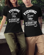 Fishing Reel Pike Fishing Saved Me From Becoming A Pornstar Classic T-Shirt apparel-classic-tshirt-lifestyle-front-147