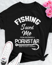 Fishing Reel Pike Fishing Saved Me From Becoming A Pornstar Classic T-Shirt apparel-classic-tshirt-lifestyle-front-192