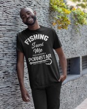Fishing Reel Pike Fishing Saved Me From Becoming A Pornstar Classic T-Shirt apparel-classic-tshirt-lifestyle-front-33