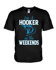 I’m A Hooker On The Weekends V-Neck T-Shirt tile