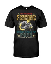 Mens Mens My Favorite Fishing Buddy Calls Me Pops Fathers Day Premium Fit Mens Tee tile