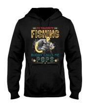 Mens Mens My Favorite Fishing Buddy Calls Me Pops Fathers Day Hooded Sweatshirt tile