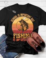 School Is Important But Fishing Is Importanter Classic T-Shirt apparel-classic-tshirt-lifestyle-front-216
