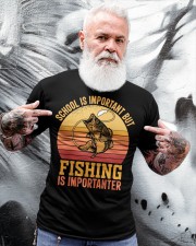 School Is Important But Fishing Is Importanter Classic T-Shirt apparel-classic-tshirt-lifestyle-front-267