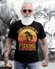 School Is Important But Fishing Is Importanter Classic T-Shirt apparel-classic-tshirt-lifestyle-front-268