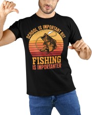 School Is Important But Fishing Is Importanter Classic T-Shirt custom-t-shirts-classic-lifestyle-front-212