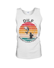 Dilf Damn I Love Fishing Angler Pun Funny Fishing Unisex Tank tile