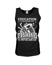 Education Is Important But Fishing Is Importanter Gif Unisex Tank tile