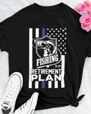 Thin Blue Line Fishing Is My Retirement Plan Shirt Police Classic T-Shirt apparel-classic-tshirt-lifestyle-front-192