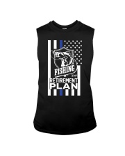 Thin Blue Line Fishing Is My Retirement Plan Shirt Police Sleeveless Tee tile
