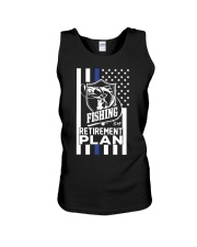 Thin Blue Line Fishing Is My Retirement Plan Shirt Police Unisex Tank tile