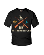 Mens Fishing Hunting Retirement Plan Vintage Retired Hunter Shirt Youth T-Shirt tile
