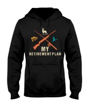 Mens Fishing Hunting Retirement Plan Vintage Retired Hunter Shirt Hooded Sweatshirt tile
