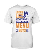 Looks Like Spearfishing’s Back On The Menu Boys Classic T-Shirt front