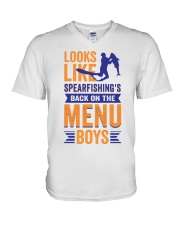 Looks Like Spearfishing’s Back On The Menu Boys V-Neck T-Shirt tile