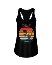 Dilf Damn I Love Fishing Angler Pun Funny Fishing Ladies Flowy Tank tile