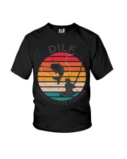 Dilf Damn I Love Fishing Angler Pun Funny Fishing Youth T-Shirt tile