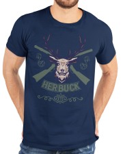 Her Buck His Doe Valentines Day Gift Hunting Couple Classic T-Shirt custom-t-shirts-classic-lifestyle-front-196