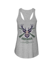 Her Buck His Doe Valentines Day Gift Hunting Couple Ladies Flowy Tank tile