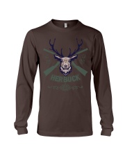 Her Buck His Doe Valentines Day Gift Hunting Couple Long Sleeve Tee tile