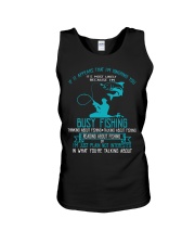 Busy Thinking Talking Reading About Fishing Funny Gift Unisex Tank tile