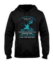 Busy Thinking Talking Reading About Fishing Funny Gift Hooded Sweatshirt tile