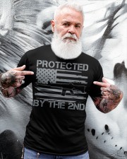 Protected By The 2Nd Amendment Pro Gun Usa Flag Classic T-Shirt apparel-classic-tshirt-lifestyle-front-267