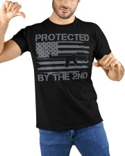 Protected By The 2Nd Amendment Pro Gun Usa Flag Classic T-Shirt custom-t-shirts-classic-lifestyle-front-212