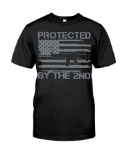 Protected By The 2Nd Amendment Pro Gun Usa Flag Premium Fit Mens Tee tile