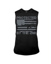 Protected By The 2Nd Amendment Pro Gun Usa Flag Sleeveless Tee tile