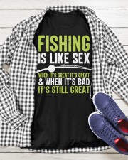 Fishing Is Like Sex Funny Dad Joke Gift For Fisherman Classic T-Shirt apparel-classic-tshirt-lifestyle-front-218