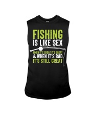Fishing Is Like Sex Funny Dad Joke Gift For Fisherman Sleeveless Tee tile