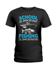 Kids Fishing Shirt Youth Boys Fish Lover Teen Boys Fishing Ladies T-Shirt tile