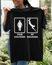 Spearfishing Your Girlfriend My Girlfriend Spearfisher Classic T-Shirt apparel-classic-tshirt-lifestyle-front-130