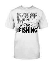 The Little Voice In My Head Keep Telling Me Lets Go Fishing Premium Fit Mens Tee tile