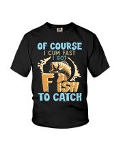Of Course I Cum Fast I Got Fish To Catch Funny Fishing Gift Tank Top Youth T-Shirt tile