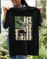 Funny Camouflage American Deer Classic T-Shirt apparel-classic-tshirt-lifestyle-front-130
