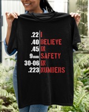 I Believe In Safety In Numbers Humor Bullet Gun Lovers Classic T-Shirt apparel-classic-tshirt-lifestyle-front-130