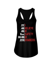I Believe In Safety In Numbers Humor Bullet Gun Lovers Ladies Flowy Tank tile