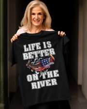 Life Is Better On The River Bass Fish Fishing Gift Classic T-Shirt apparel-classic-tshirt-lifestyle-front-118