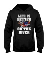 Life Is Better On The River Bass Fish Fishing Gift Hooded Sweatshirt tile