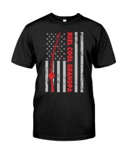 Reel Cool Grandpa Fishing American Flag Premium Fit Mens Tee tile