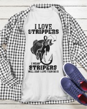 I Love Strippers I Mean Stripers Funny Fishing Gift Idea Classic T-Shirt apparel-classic-tshirt-lifestyle-front-218