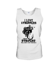 I Love Strippers I Mean Stripers Funny Fishing Gift Idea Unisex Tank tile