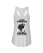 I Love Strippers I Mean Stripers Funny Fishing Gift Idea Ladies Flowy Tank tile
