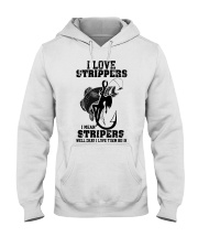 I Love Strippers I Mean Stripers Funny Fishing Gift Idea Hooded Sweatshirt tile