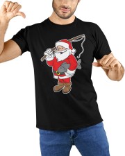Xmas Santa Funny Cute Fishing Christmas Classic T-Shirt custom-t-shirts-classic-lifestyle-front-212
