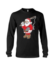 Xmas Santa Funny Cute Fishing Christmas Long Sleeve Tee tile
