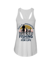 Dad And Daughter Fishing Partners For Life Vintage Ladies Flowy Tank tile